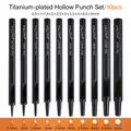 Locher Titan rund 1 bis 5 mm für Lederhandwerk – Farbe Set B (Normal 10Pcs)