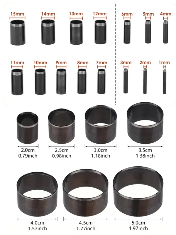Lochstanzer-Werkzeugset 22-teilig 1 bis 50 mm