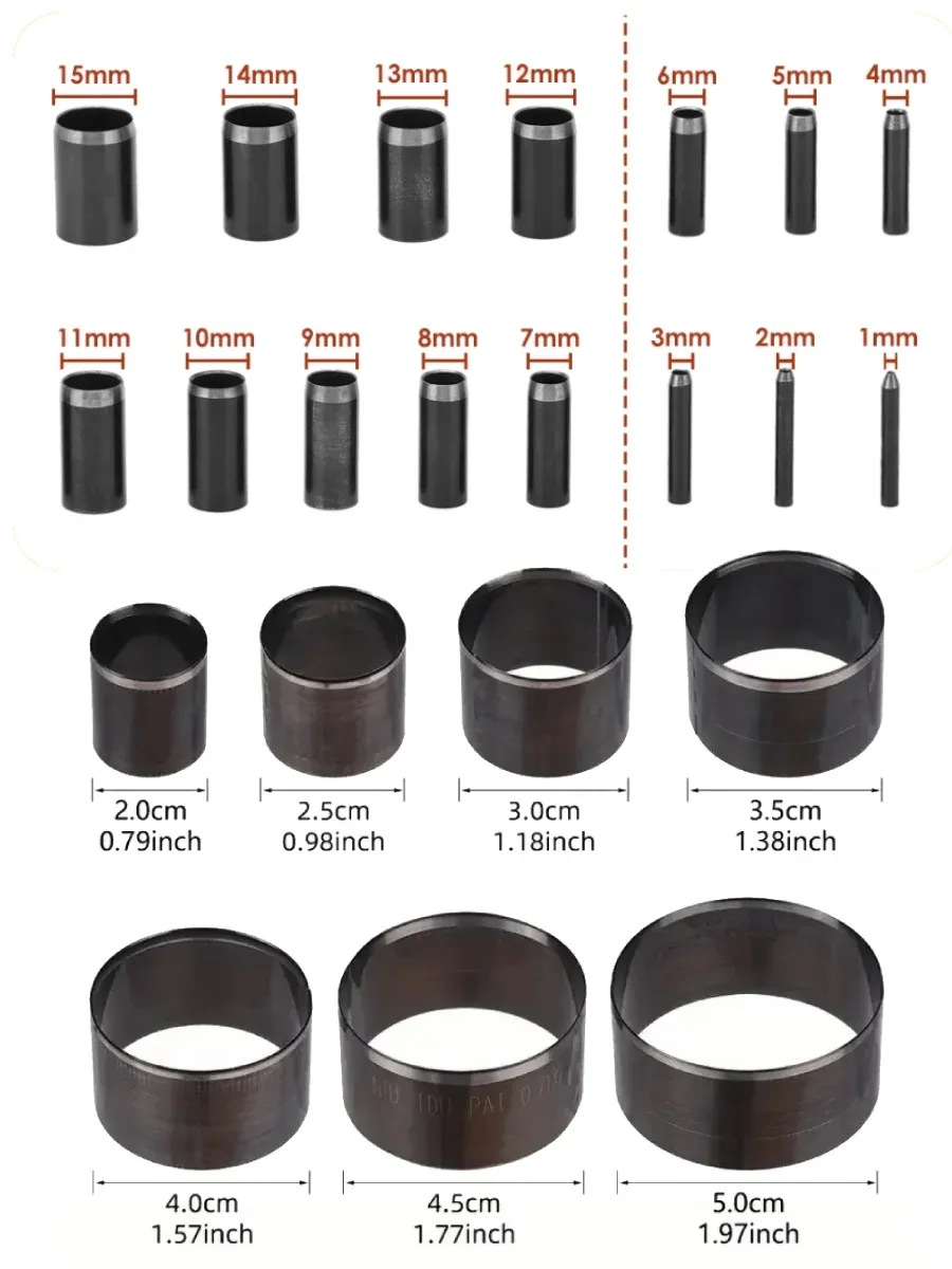 Lochstanzer-Werkzeugset 22-teilig 1 bis 50 mm