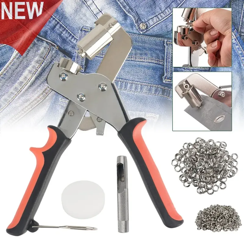Lochzange mit 500 Ösen 10 mm für Planen und Leder