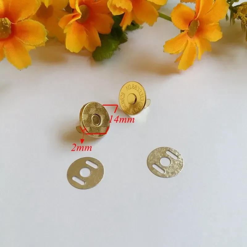 Magnetische Metallknöpfe 14 mm für Handtaschen Nähen Leder Mantelknöpfe