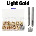 Magnetische Snap Knöpfe 17 mm für Geldbörse Tasche Notebook Lederhandwerk – Farbe Light Gold