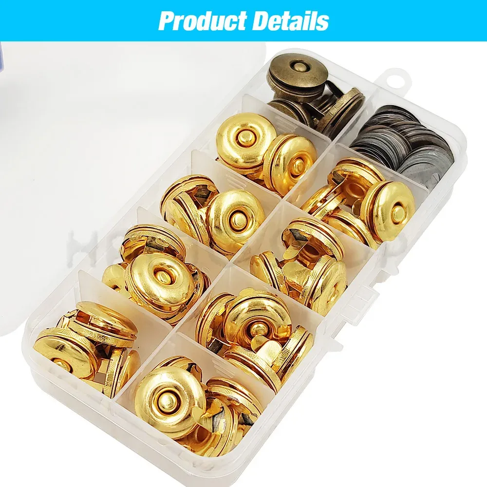 Magnetische Snap Knöpfe 17 mm für Geldbörse Tasche Notebook Lederhandwerk