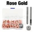 Magnetische Snap Knöpfe 17 mm für Geldbörse Tasche Notebook Lederhandwerk – Farbe Rose Gold