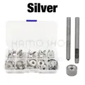 Magnetische Snap Knöpfe 17 mm für Geldbörse Tasche Notebook Lederhandwerk – Farbe Silver