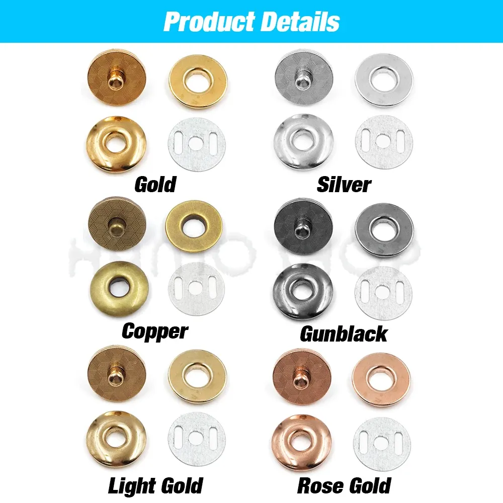 Magnetische Snap Knöpfe 17 mm für Geldbörse Tasche Notebook Lederhandwerk