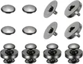 Magnetverschlüsse Rund 14 bis 18 mm für Leder Druckknöpfe Taschen – Farbe 18mm Black Gun