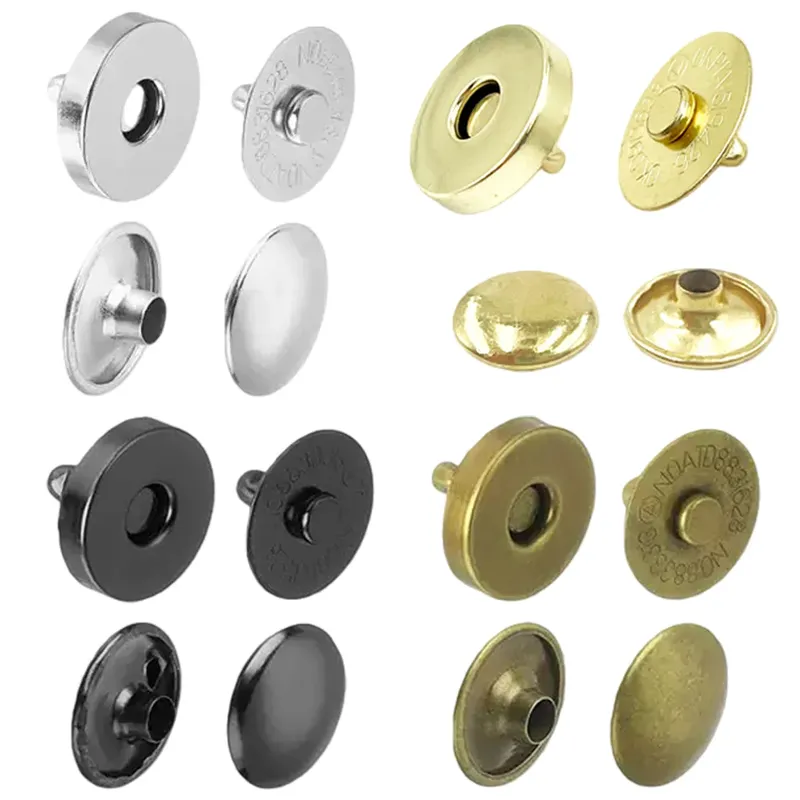 Magnetverschlüsse Rund 14 bis 18 mm für Leder Druckknöpfe Taschen
