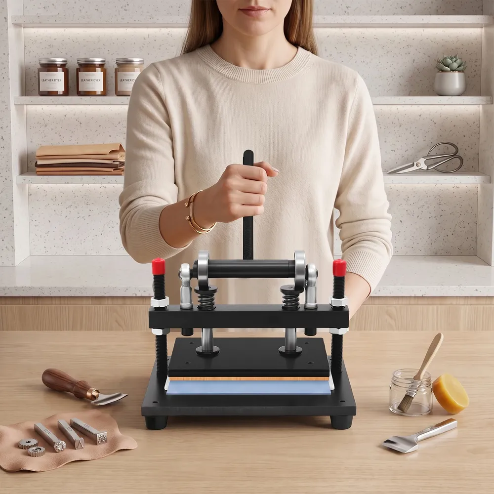 Manuelle Lederschneidemaschine 2000 kg für Leder Stoff Gummi Papier