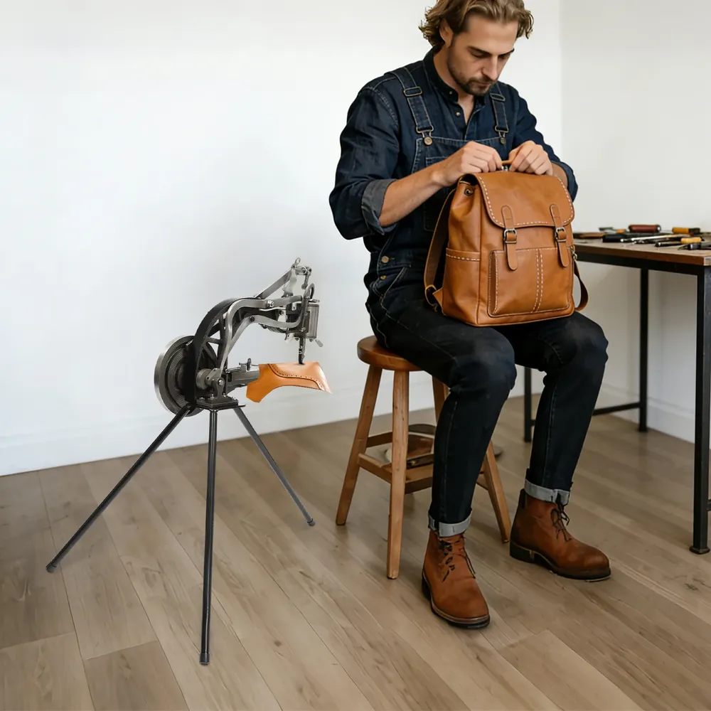 Manuelle Schneider Nähmaschine 360 Grad Rotation Handkurbel Schuhmacher