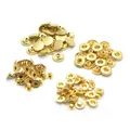 Messing Druckknöpfe 10 bis 15 mm für Nähen Leder Kleidung Taschen – Farbe Gold color