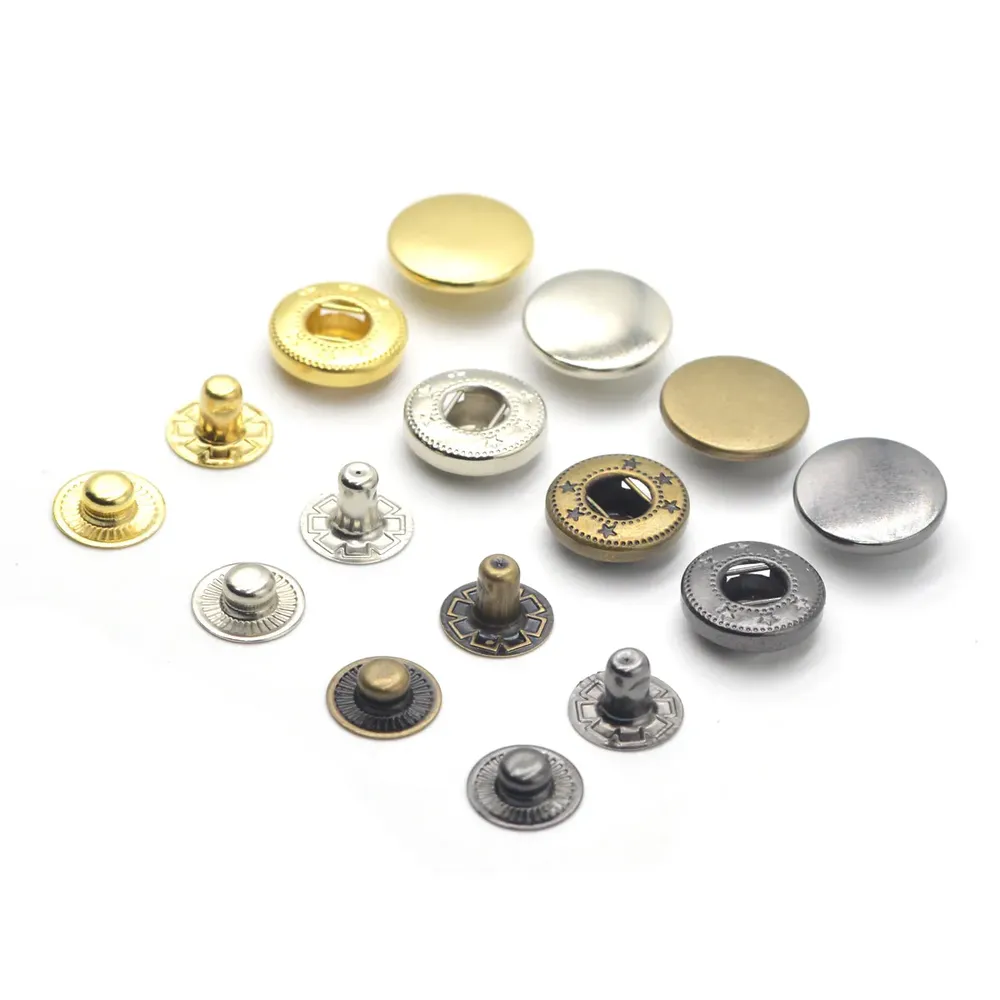 Messing Druckknöpfe 10 bis 15 mm für Nähen Leder Kleidung Taschen