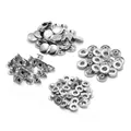 Messing Druckknöpfe 10 bis 15 mm für Nähen Leder Kleidung Taschen – Farbe Silver color