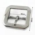 Messing Gürtelschnalle Einzel Doppel Pin Edelstahl Herren – Farbe MirrorSingle