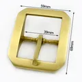 Messing Gürtelschnalle Einzel Doppel Pin Edelstahl Herren – Farbe WEISS (D)