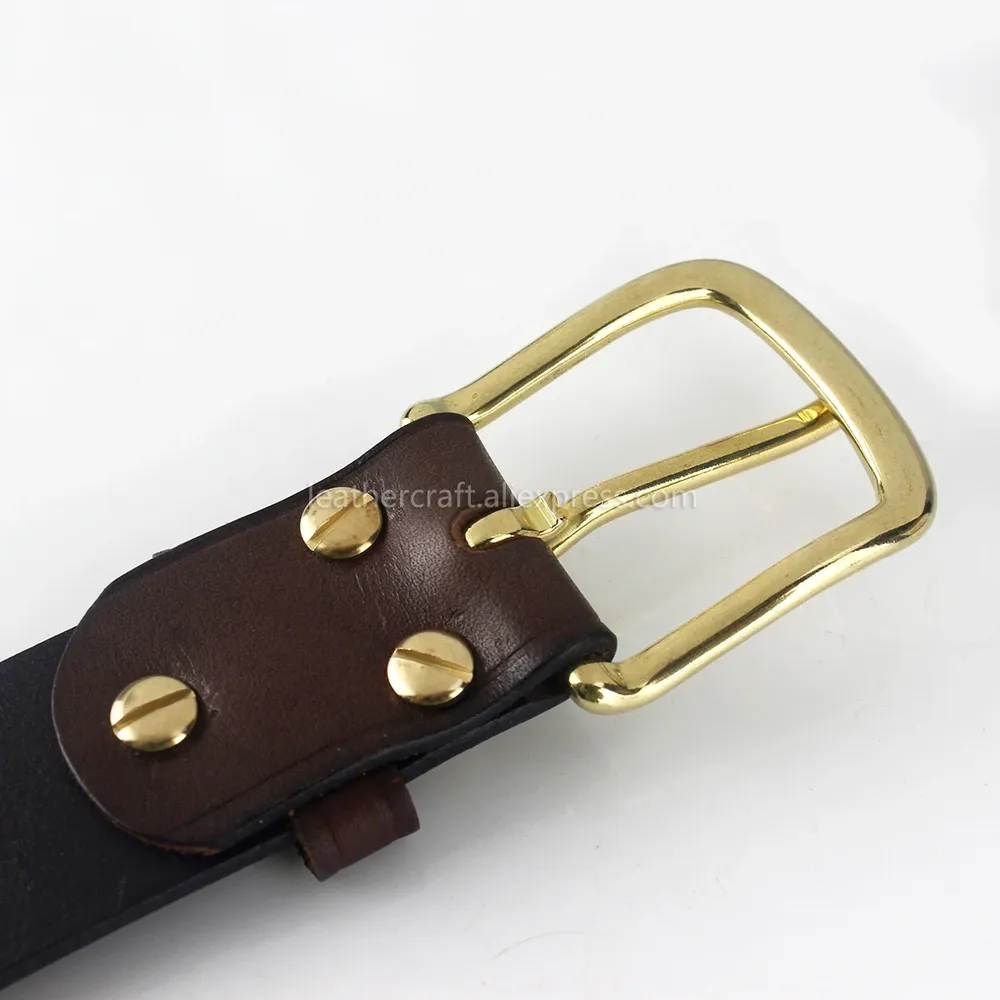 Messing Gürtelschnalle Einzelstift Leder Taschenriemen Hundehalsband