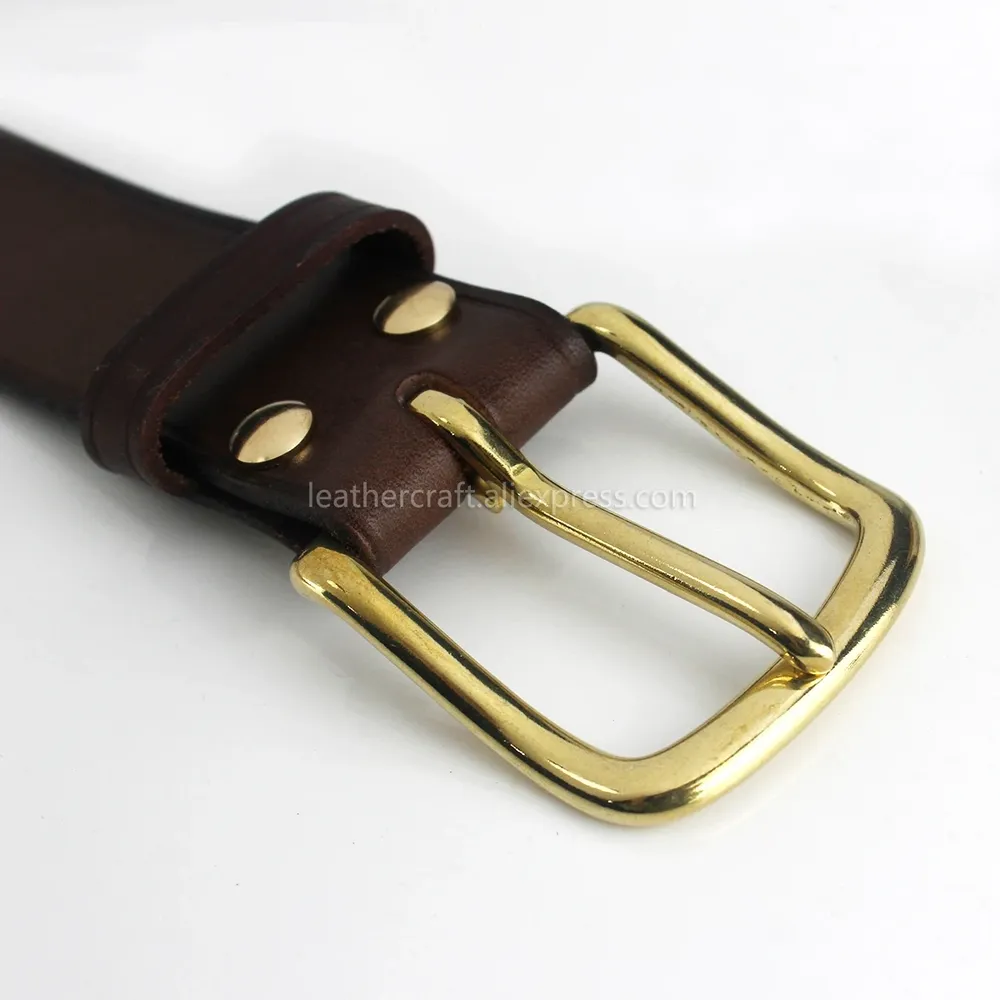 Messing Gürtelschnalle Einzelstift Leder Taschenriemen Hundehalsband