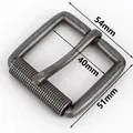 Messing Gürtelschnallen Herren Leder Bund Dornschließe – Farbe YK069-Silver-40mm