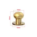Messing Sam Brown Knöpfe 7x4x8mm bis 12x10x12mm 10 Stück – Color 12 x 10 x 12 mm