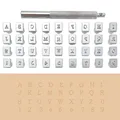 Metall Alphabet Zahlen Leder Stempel Hand Gravur Tool Kit – 5