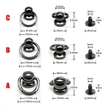Metall Ball Nagel Schraube Niet mit O-Ring für Ledertaschen 10 Stück – 6