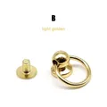Metall Ball Nagel Schraube Niet mit O-Ring für Ledertaschen 10 Stück – Farbe gold-B