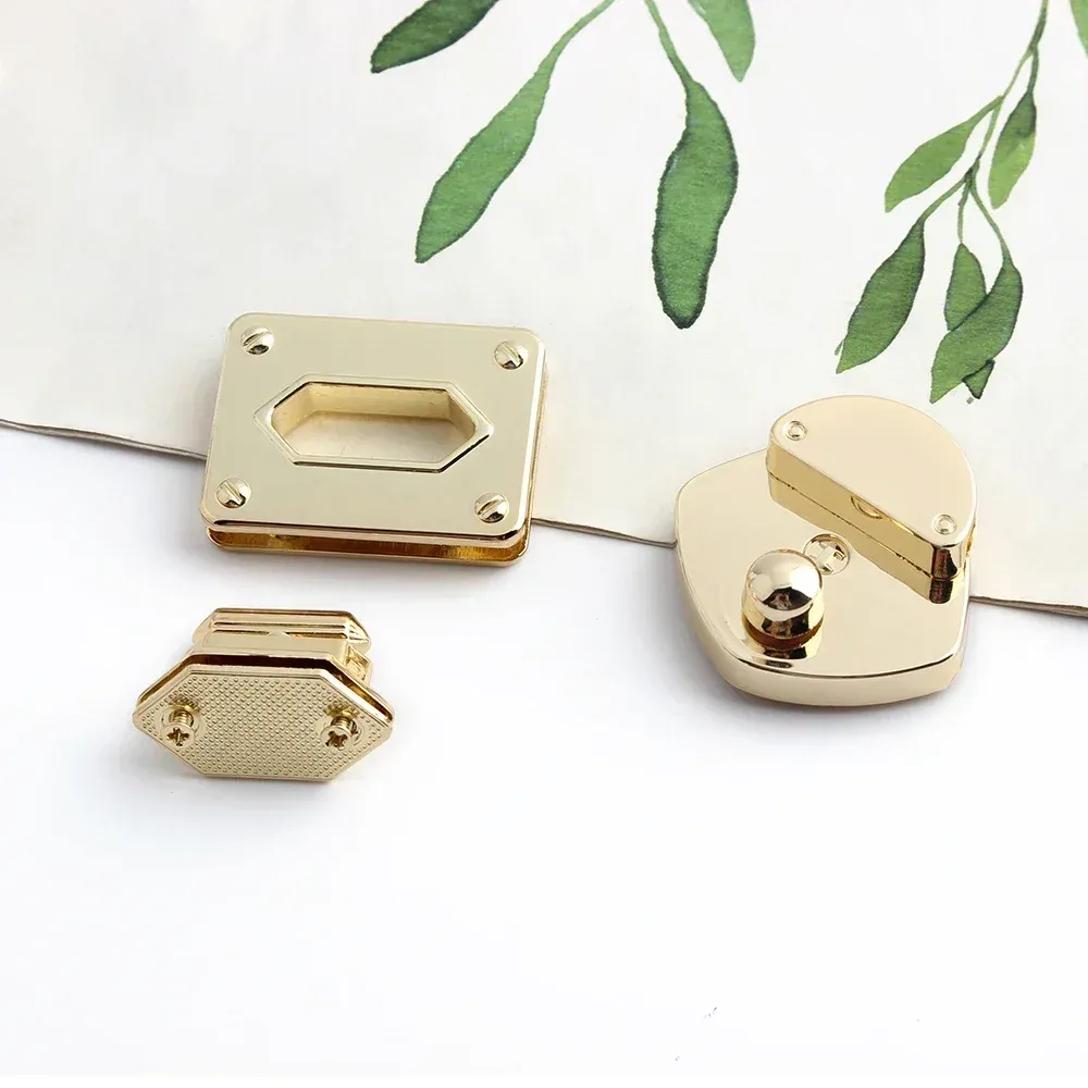 Metall Drehverschlüsse 40x38mm bis 50x35mm für Handtaschen 4 bis 30 Sets