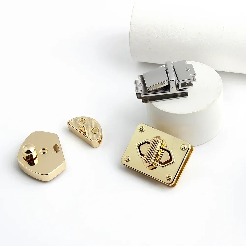 Metall Drehverschlüsse 40x38mm bis 50x35mm für Handtaschen 4 bis 30 Sets