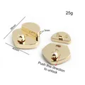 Metall Drehverschlüsse 40x38mm bis 50x35mm für Handtaschen 4 bis 30 Sets – Farbe Num3 40x38mm gold