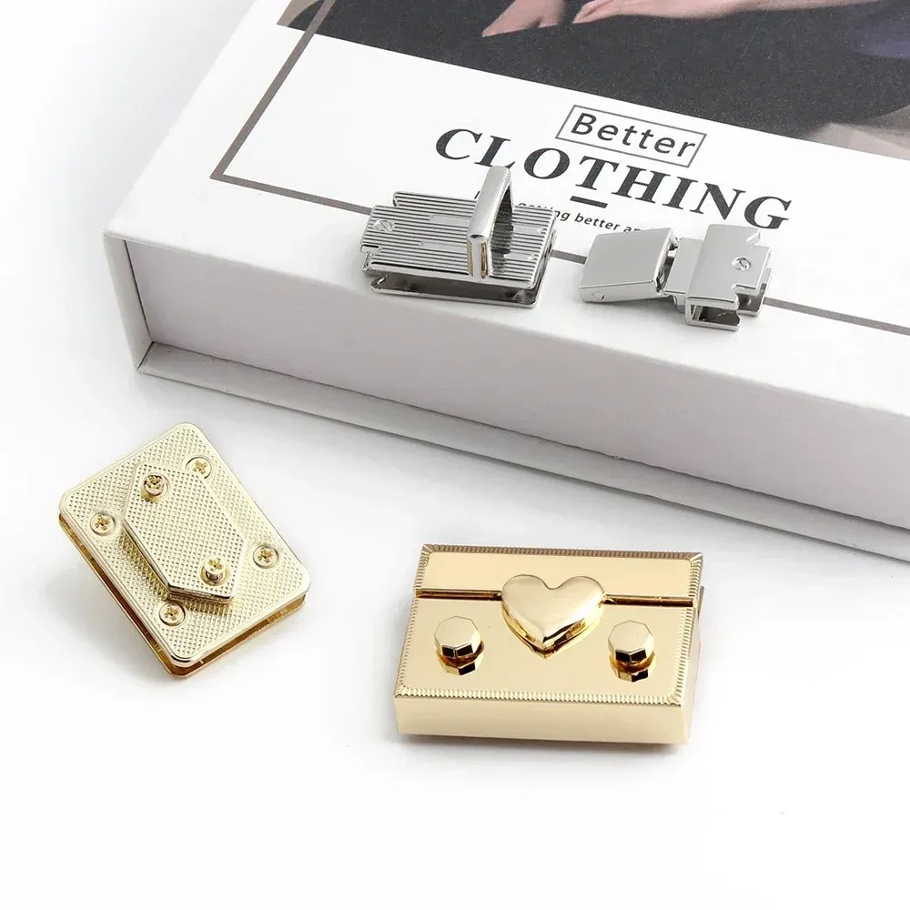 Metall Drehverschlüsse 40x38mm bis 50x35mm für Handtaschen 4 bis 30 Sets