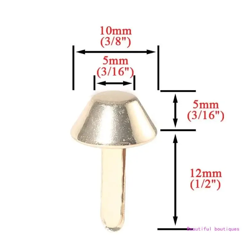 Metall Füße Nieten Ohrstecker 10 Stück für Lederhandwerk und Schmuck