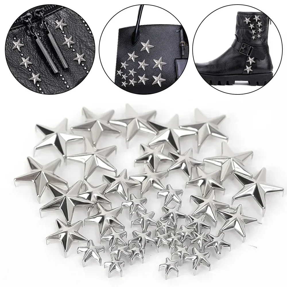 Metall Stern Nieten 7mm bis 20mm für Kleidung und Taschen 10 bis 200 Stück