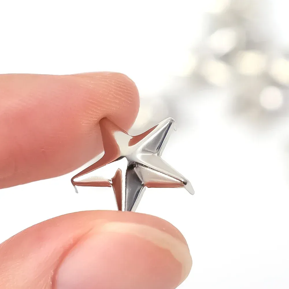 Metall Stern Nieten 7mm bis 20mm für Kleidung und Taschen 10 bis 200 Stück