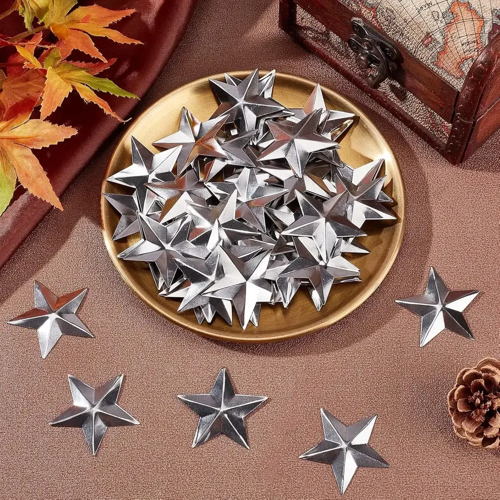 Metall Stern Nieten 7mm bis 20mm für Kleidung und Taschen 10 bis 200 Stück