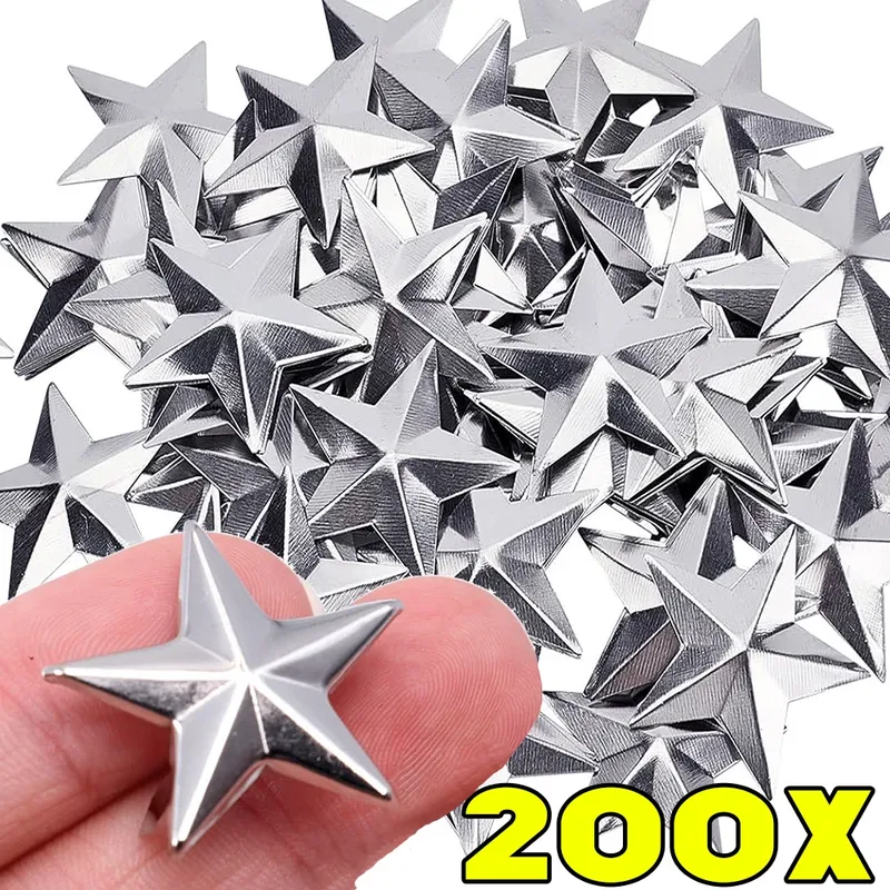 Metall Stern Nieten 7mm bis 20mm für Kleidung und Taschen 10 bis 200 Stück