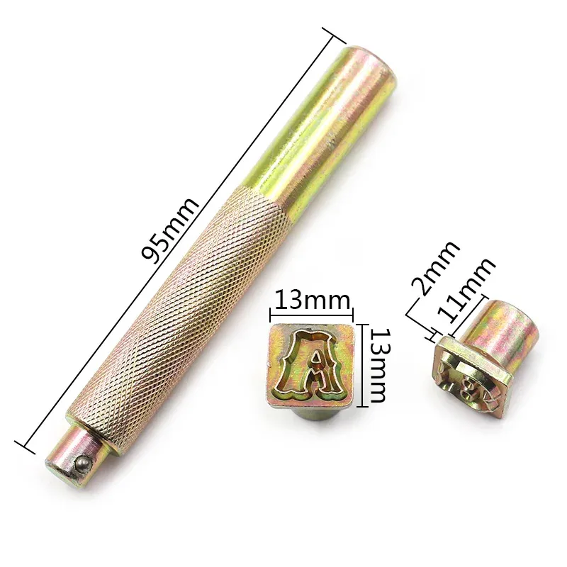 Metallbuchstaben A-Z Leder Prägewerkzeug Set DIY Lederprägung