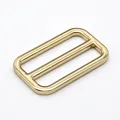 Metallring Tri-Glide Schnalle für Taschen Lederhandwerk Gurtband Kleidung – Farbe Light gold