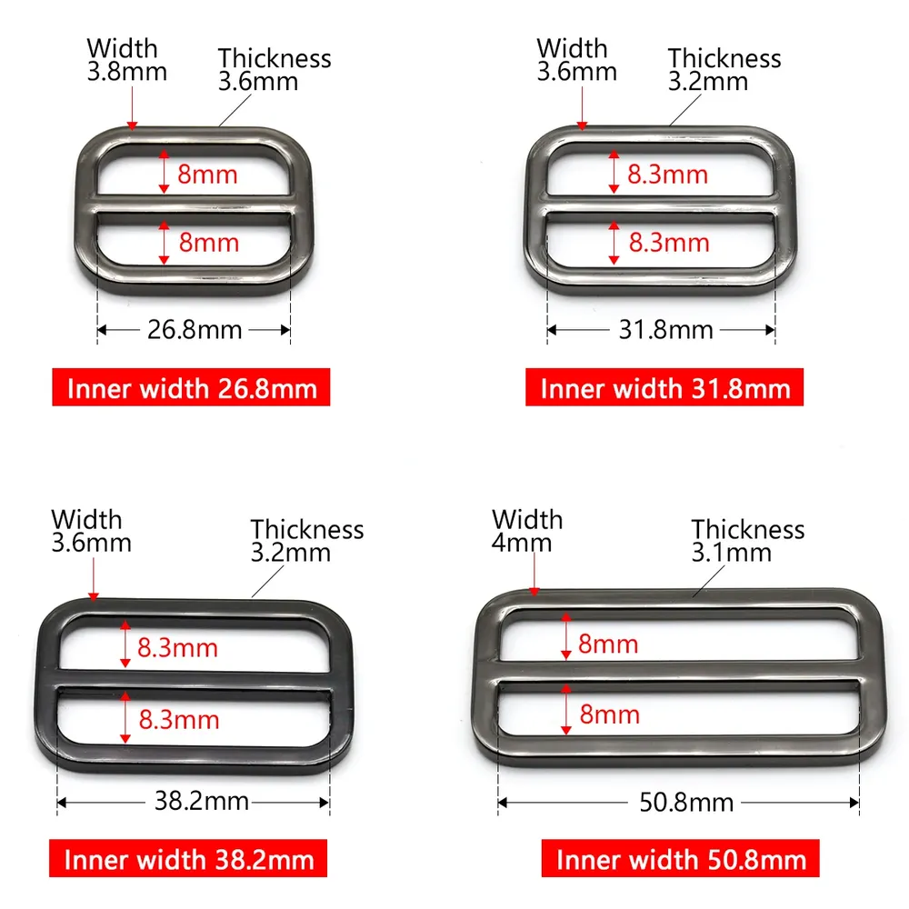 Metallring Tri-Glide Schnalle für Taschen Lederhandwerk Gurtband Kleidung