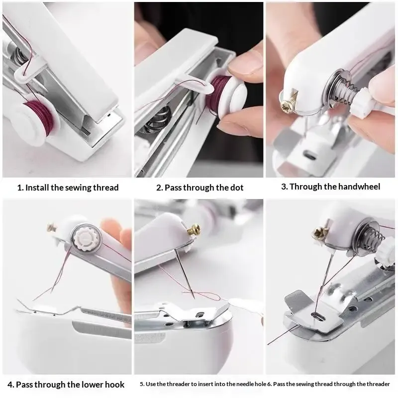 Mini Handnähmaschine Akku tragbar für Kleidung Leder DIY