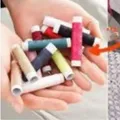 Mini Handnähmaschine Akku tragbar für Kleidung Leder DIY – Farbe hellgrün (A2)