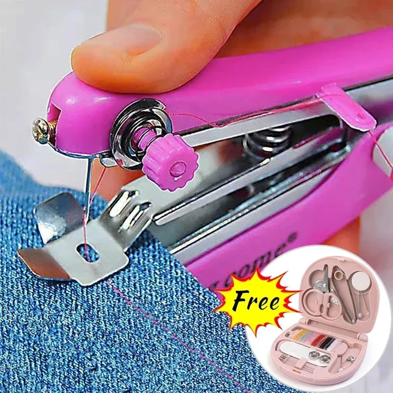 Mini Handnähmaschine tragbar für Kleidung Leder Reparatur