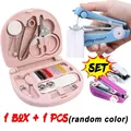 Mini Handnähmaschine tragbar für Kleidung Leder Reparatur – Farbe Pink Set