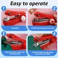 Mini Handnähmaschine tragbar manuell für Stoff Kleidung Leder – 5