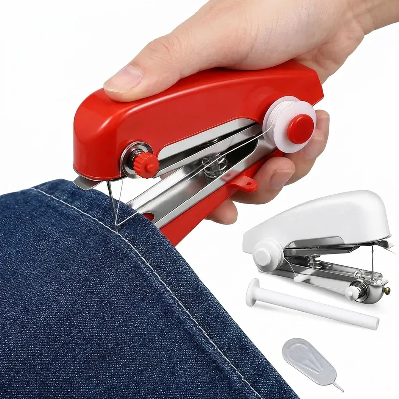 Mini Handnähmaschine tragbar manuell für Stoff Kleidung Leder