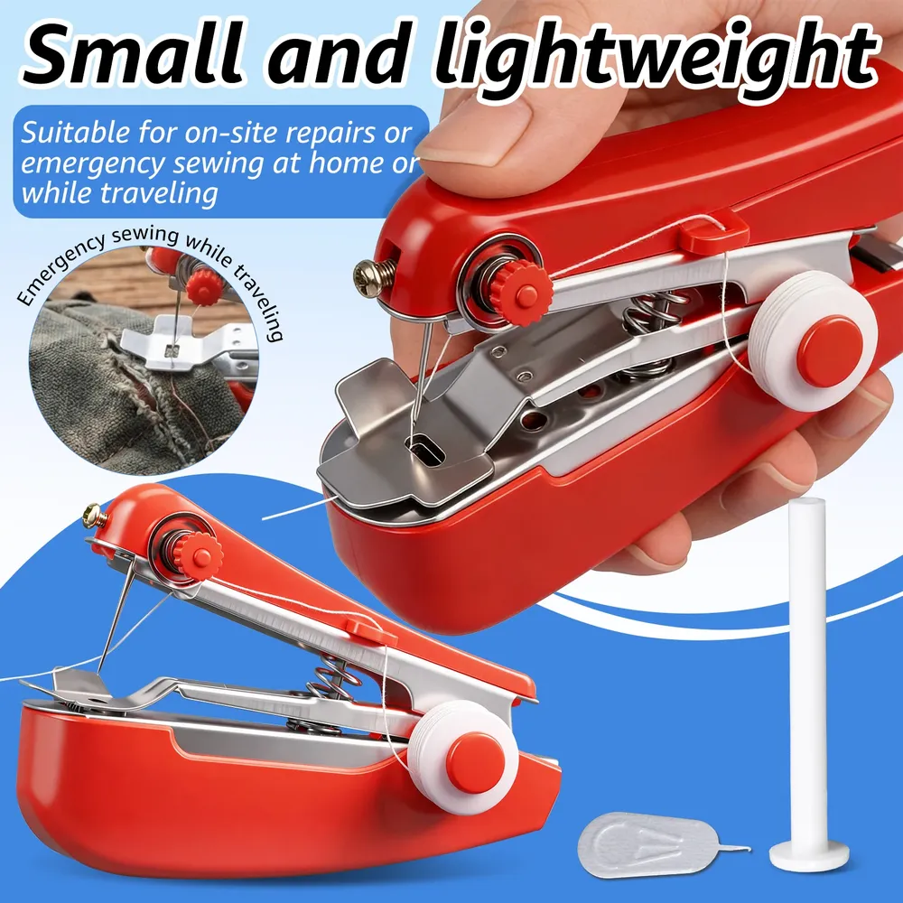 Mini Handnähmaschine tragbar manuell für Stoff Kleidung Leder