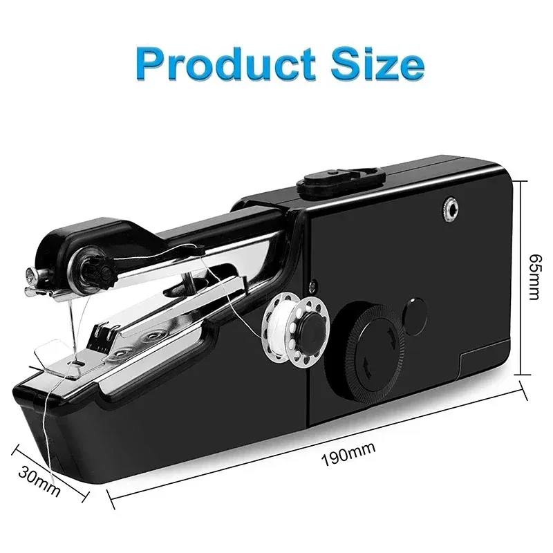 Mini Handnähmaschine USB Akku für Jeans Vorhänge Leder
