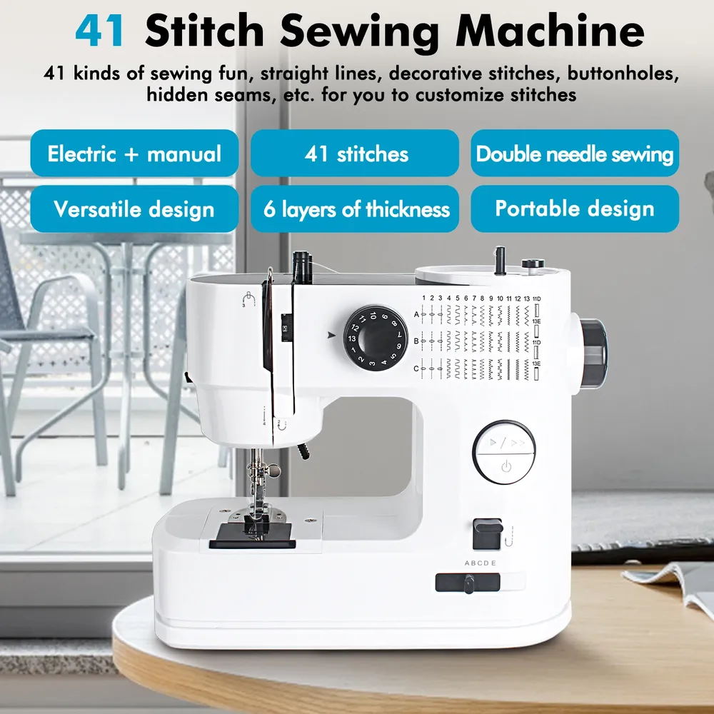 Mini Nähmaschine 41 Stiche Zubehör