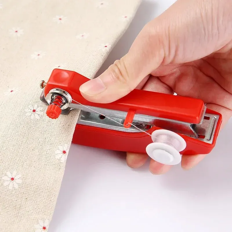 Mini Nähmaschine kabellos handgehalten für Kleidung Stoff