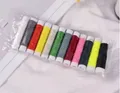 Mini Nähmaschine manuell kabellos tragbar für Leder DIY – Farbe A set of 12-color li