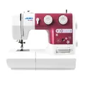 Nähmaschine 60W 8 Stiche Metallrahmen Doppelnadel multifunktional – Farbe Rot